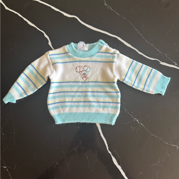 Other - Vintage‎ Striped Sweater with Bear Design